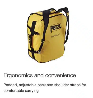 Petzl duffel 65 Ergonomic